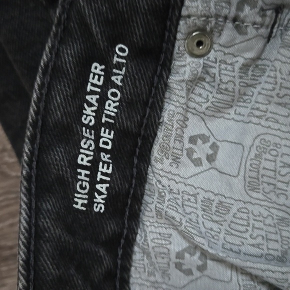 Wild Fable Jeans Womens Size 14 Black High Rise Skater Raw Hem - Picture 6 of 6